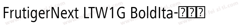 FrutigerNext LTW1G BoldIta字体转换